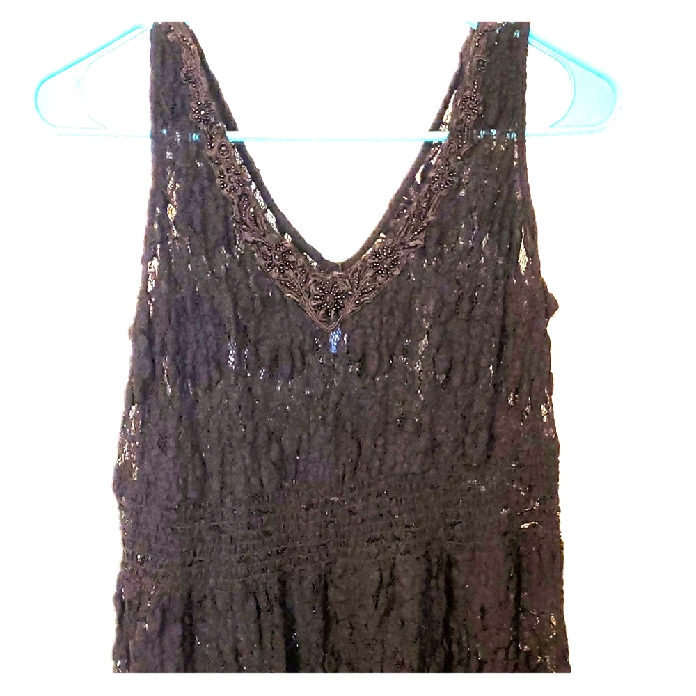 FREE PEOPLE Women's Black lace Dress Size Medium